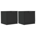 Mesas de Cabeceira 2 pcs 40x39x40 cm Preto