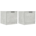 Mesas de Cabeceira 2 pcs 40x39x40 cm Cinzento Cimento