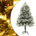 Árvore de Natal com Luzes LED e Pinhas 150 cm Pvc e Pe Verde