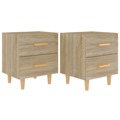 Mesas de Cabeceira 2 pcs 40x35x47,5 cm Cor Carvalho Sonoma