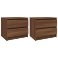 Mesa Cabeceira 2pcs 50x39x43,5 Deriv. Madeira Carvalho Castanho