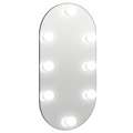 Espelho com Luzes LED 60x30 cm Vidro Oval