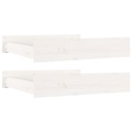 Gavetas de Cama 2 pcs Madeira de Pinho Maciça Branco