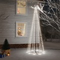 Árvore de Natal em Cone 310 Luzes LED 100x300 cm Branco Frio