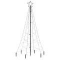 Árvore de Natal com Espigão 200 Luzes LED 180 cm Branco Quente