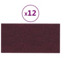 Painel de Parede 12 pcs 30x15 cm Tecido 0,54 M² Roxo