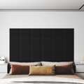 Painel de Parede 12 pcs 30x30 cm Tecido 1,08 M² Preto