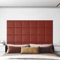 Painel Parede 12 pcs 30x30cm Couro Art. 1,08 M² Vermelho Tinto