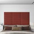 Painel Parede 12 pcs 60x15 cm Couro Art. 1,08 M² Vermelho Tinto