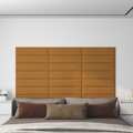 Painel de Parede 12 pcs 60x15 cm Veludo 1,08 M² Cor Castanho