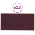 Painel de Parede 12 pcs 60x30 cm Tecido 2,16 M² Roxo