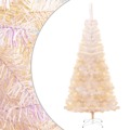 Árvore Natal Artificial + Pontas Iridescentes 210 cm Pvc Branco