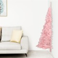 Meia árvore de Natal Artificial com Suporte 180 cm Pvc Rosa
