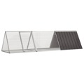 Gaiola P/ Coelhos 302,5x80,5x71 cm Aço Galvanizado Antracite