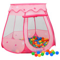 Tenda de Brincar Infantil com 250 Bolas 102x102x82 cm Rosa