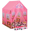 Tenda de Brincar Infantil com 250 Bolas 69x94x104 cm Rosa