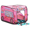 Tenda de Brincar Infantil com 250 Bolas 70x112x70 cm Rosa