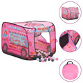 Tenda de Brincar Infantil com 250 Bolas 70x112x70 cm Rosa