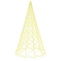 Árvore de Natal Mastro de Bandeira 3000LEDs 800cm Branco Quente