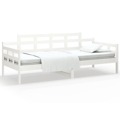 Sofá-cama 90x190 cm Madeira de Pinho Maciça Branco