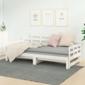 Estrutura Sofá-cama de Puxar 2x(90x200) cm Pinho Maciço Branco