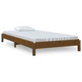 Cama Empilhável 90x190 cm Madeira de Pinho Maciça Castanho Mel