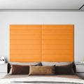 Painel de Parede 12 pcs 90x15 cm Tecido 1,62 M² Amarelo-escuro