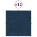 Painel de Parede 12 pcs 30x30 cm Veludo 1,08 M² Azul