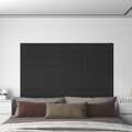 Painel de Parede 12 pcs 60x15 cm Tecido 1,08 M² Preto