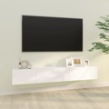 Armários Tv Parede 2pcs 100x30x30 cm Derivados Madeira Branco