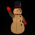 Boneco de Neve Insuflável com Luzes LED 120 cm