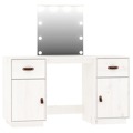 Conjunto de Toucador com Luzes LED Pinho Maciço Branco