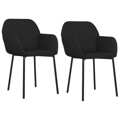 Cadeiras de Jantar 2 pcs Veludo Preto