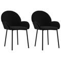 Cadeiras de Jantar 2 pcs Veludo Preto