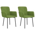 Cadeiras de Jantar 2 pcs Veludo Verde-claro