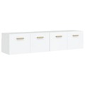 Armários Parede 2pcs 80x35x36,5 cm Madeira Branco Brilhante