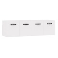 Armários Parede 2pcs 80x36,5x35 cm Madeira Branco Brilhante