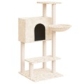 árvore P/ Gatos C/ Postes Arranhadores Sisal 108,5 cm Cor Creme