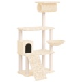 árvore P/ Gatos C/ Postes Arranhadores Sisal 131 cm Cor Creme