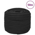 Corda de Barco 14 mm 50 M Polipropileno Preto Completo