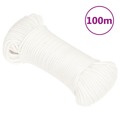 Corda de Barco 3 mm 100 M Polipropileno Branco Completo