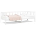 Sofá-cama 90x190 cm Madeira de Pinho Maciça Branco