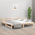 Estrutura Sofá-cama de Puxar 2x(90x190) cm Pinho Maciço