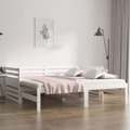 Estrutura Sofá-cama de Puxar 2x(90x190) cm Pinho Maciço Branco