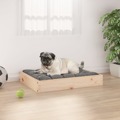 Cama para Cães 61,5x49x9 cm Madeira de Pinho Maciça