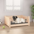 Cama para Cães 65,5x50,5x28 cm Madeira de Pinho Maciça