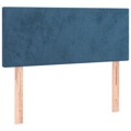 Cabeceira de Cama Veludo 90x5x78/88 cm Azul-escuro