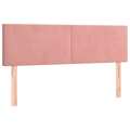 Cabeceira de Cama 2 pcs Veludo 72x5x78/88 cm Rosa