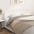 Cabeceira de Cama 2 pcs Couro Artificial 90x5x78/88 cm Branco