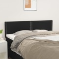 Cabeceira de Cama 2 pcs Couro Artificial 72x5x78/88 cm Preto